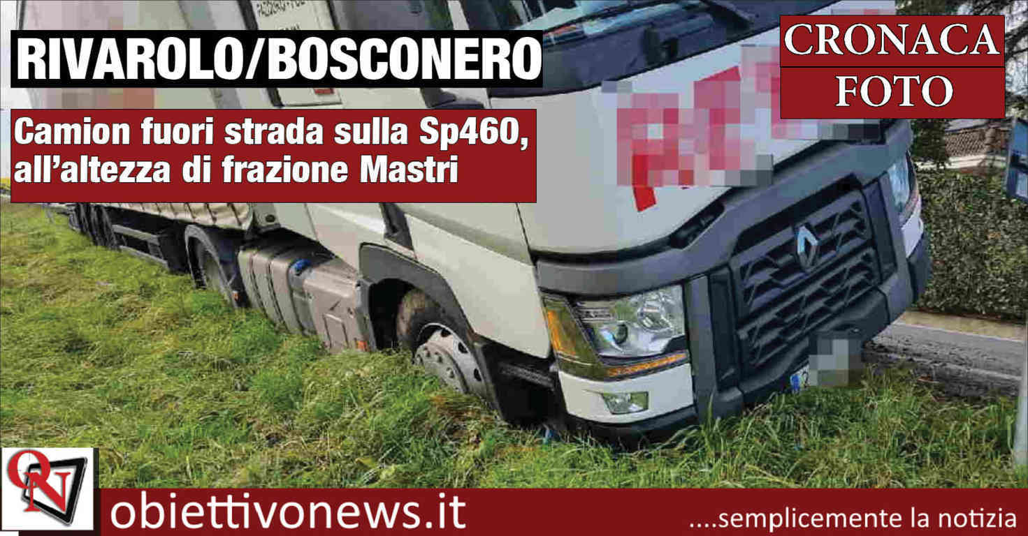 Rivarolo Bosconero Mastri Sp Camion Nel Fosso