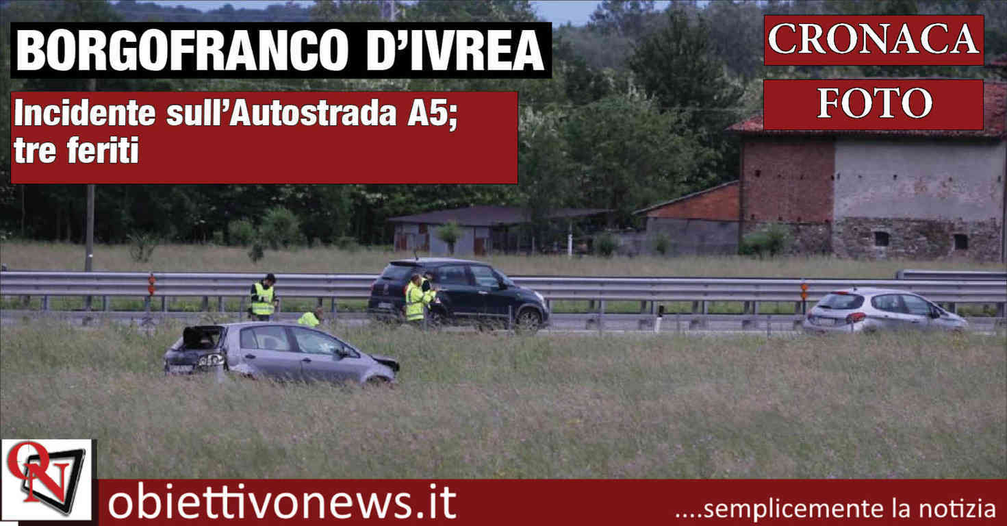 Borgofranco D Ivrea Incidente Sulla A Tre Feriti Foto