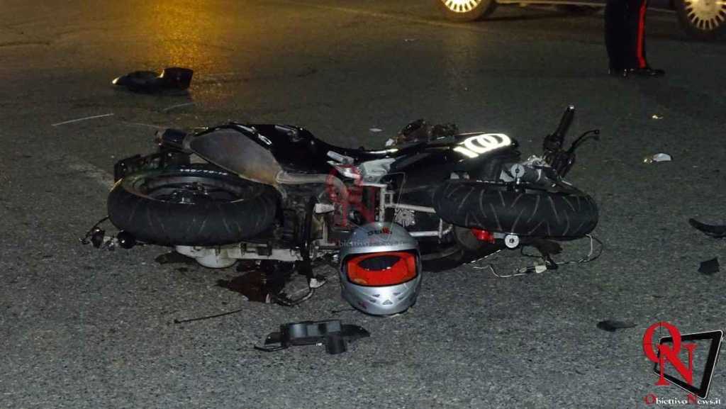 LOMBARDORE – Incidente in via Bentrama; ferito un giovane centauro (FOTO)