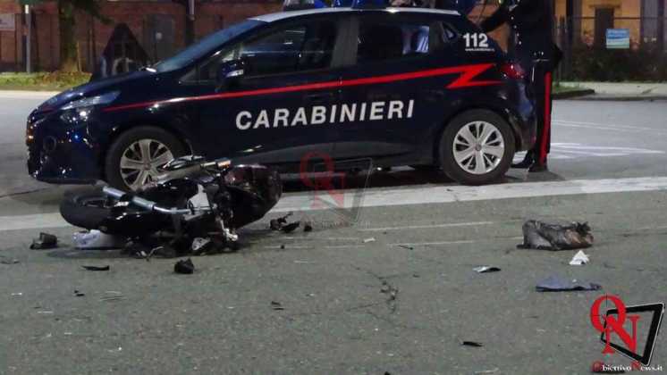 LOMBARDORE – Incidente in via Bentrama; ferito un giovane centauro (FOTO)