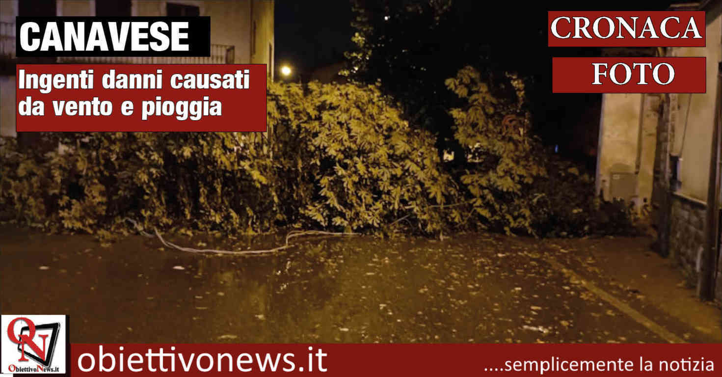 MALTEMPO IN CANAVESE – Ingenti Danni Causati Da Vento E Pioggia (FOTO)